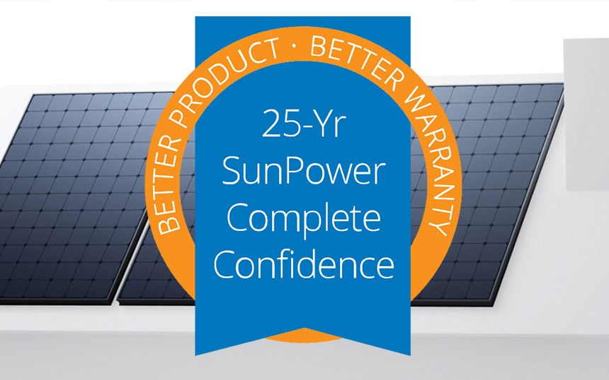 25-year SunPower complete confidence warranty